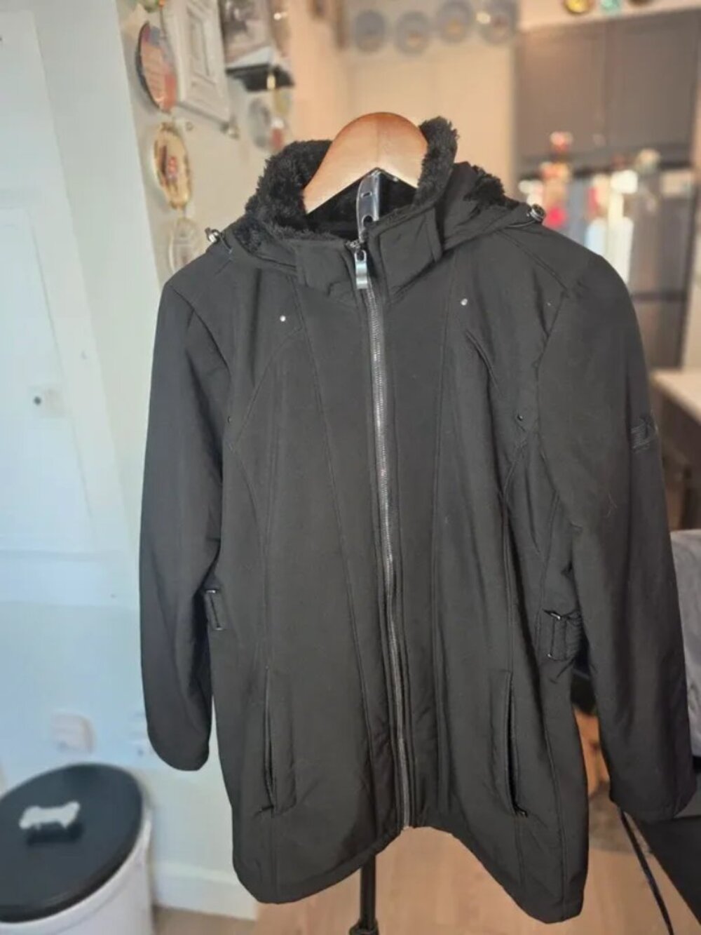 Softshell winter jacket, ZeroXposur, fleece-lined hooded coat